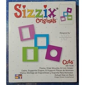Sizzix  Originals Cuts Frame Slide Mounts Coin Holder 38-1106 Scrapbooking Die